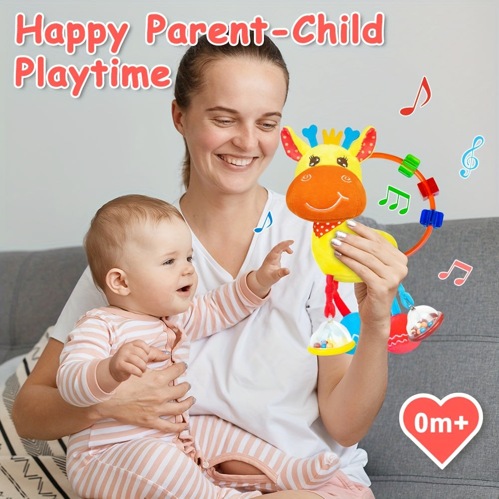 Youngsters Rattle Plush Deer Toy Sensory Music Gift