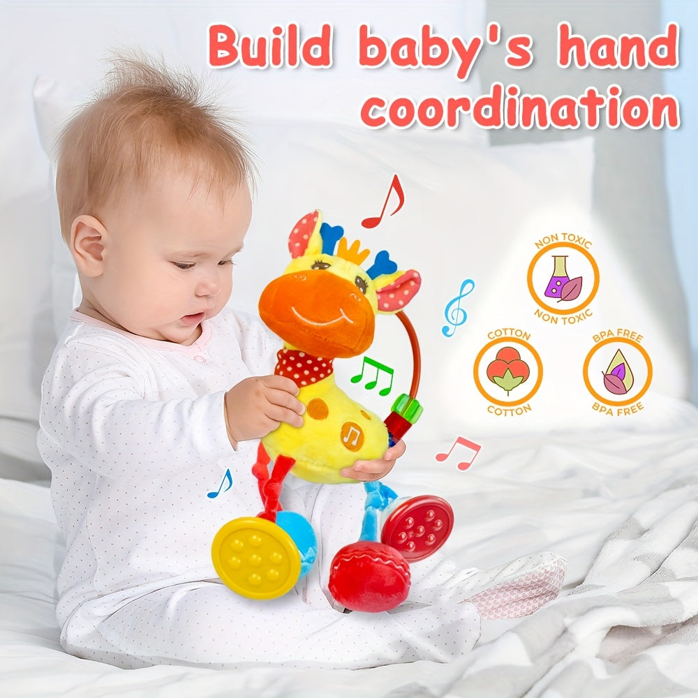 Youngsters Rattle Plush Deer Toy Sensory Music Gift