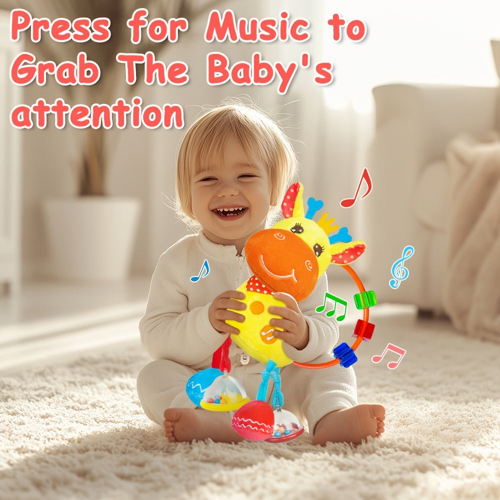 Youngsters Rattle Plush Deer Toy Sensory Music Gift