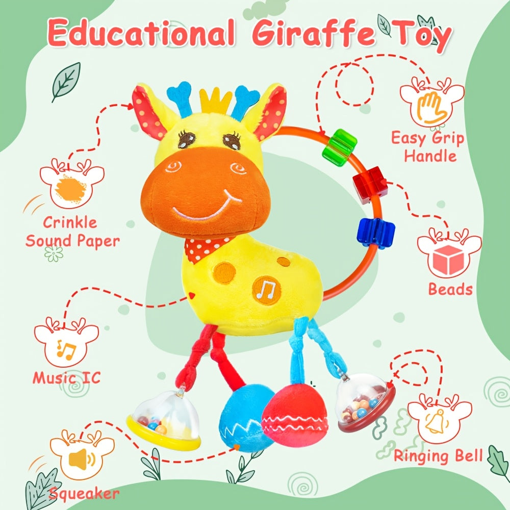 Youngsters Rattle Plush Deer Toy Sensory Music Gift