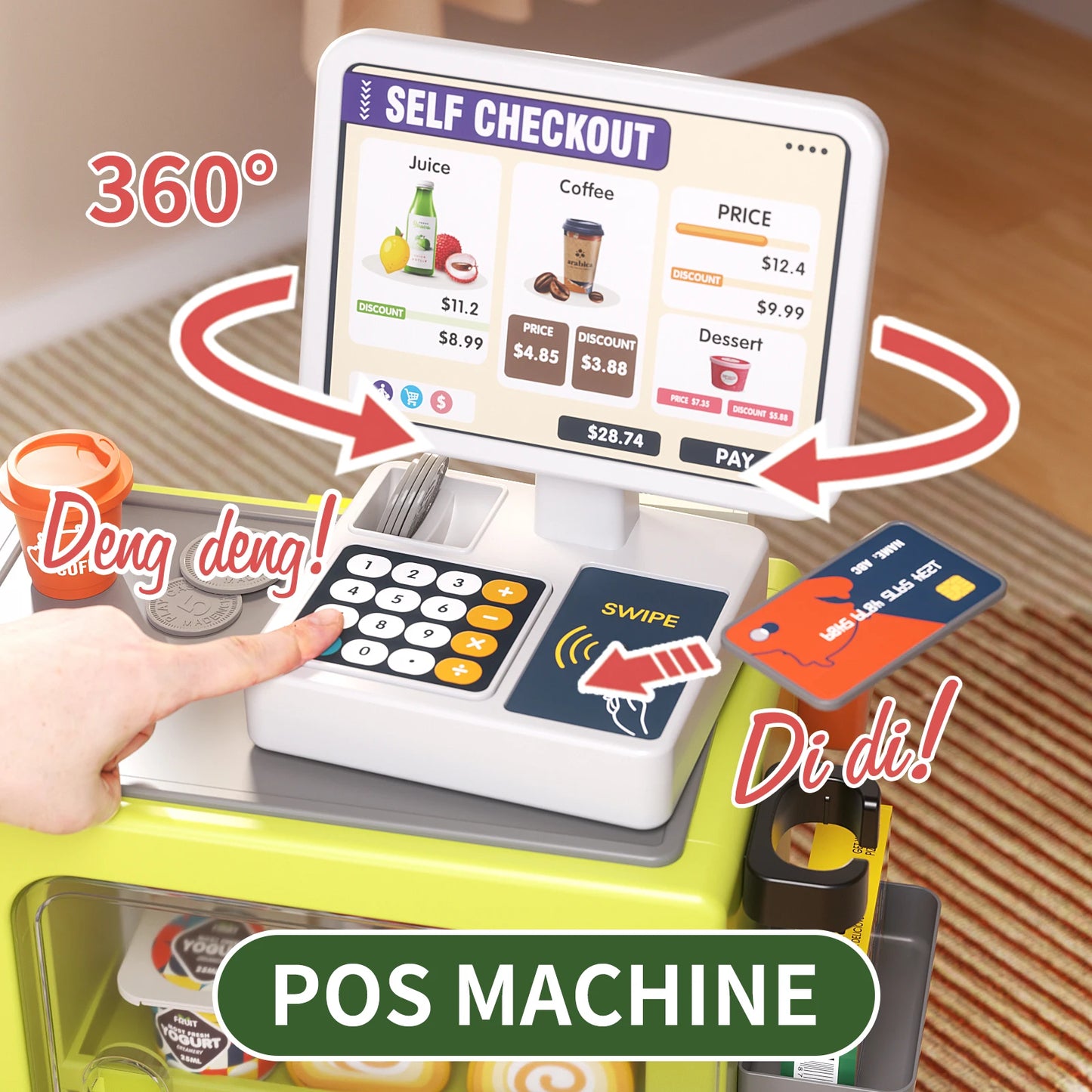 Children's Supermarket Radio Toy Vending Machine Puzzle
