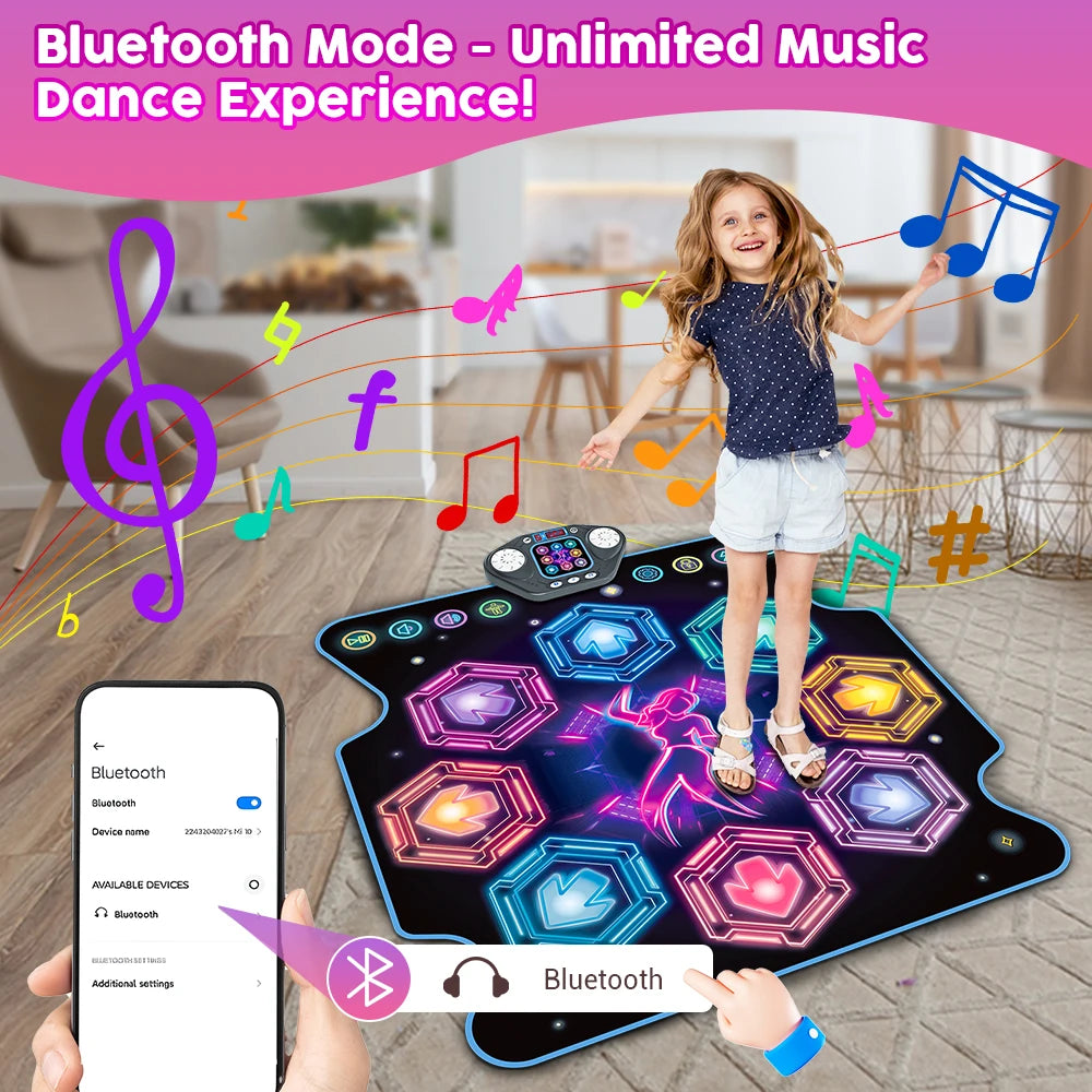 Dance Mat for Kids  Bluetooth 5 Game Modes Built-in Music