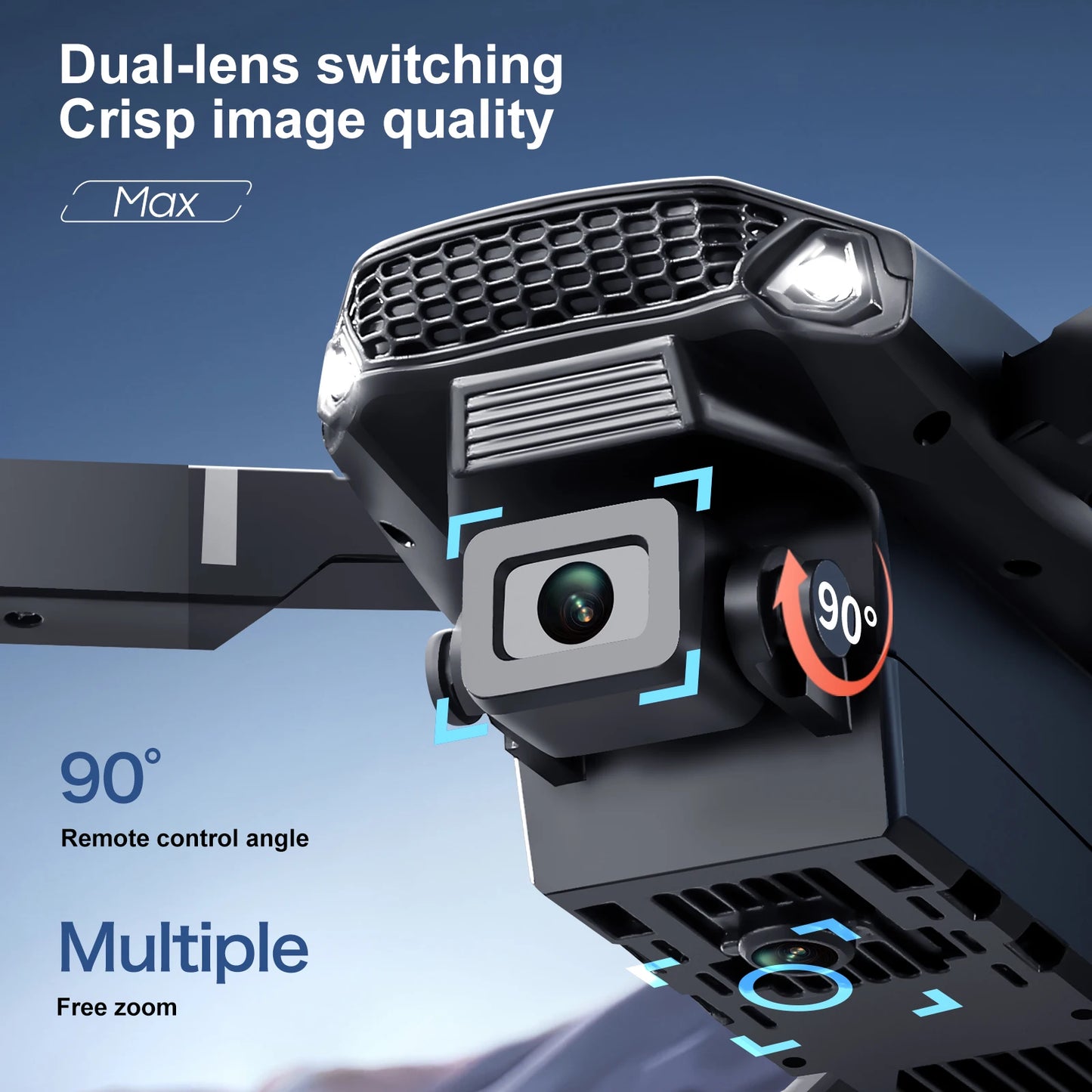 E99 Pro Drone Screen Control Aerial Drone High Definition Dual Camera Remote Control Aircraft Folding Quadcopter Kid Gift