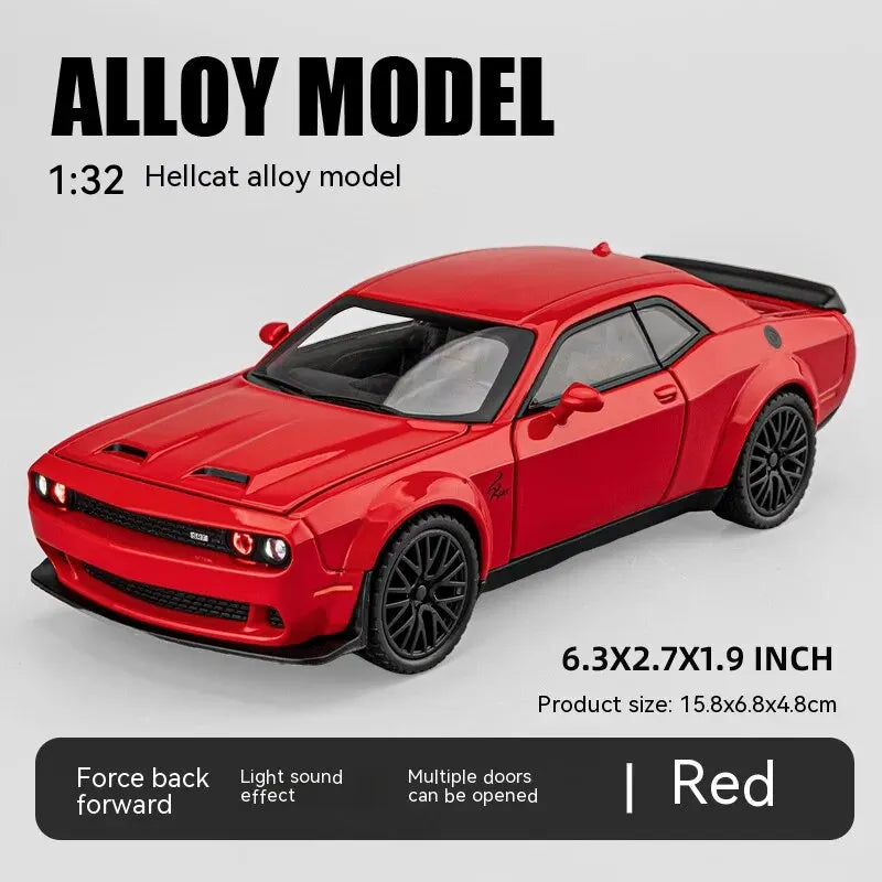 Mini Autoce Dodge Challenger Hellcat Diecast With Sound
