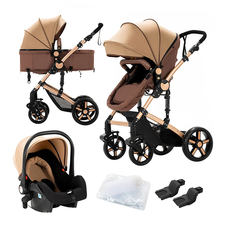 High Quality Newborn Lightweight Baby Stroller 3 in 1 ISOfix