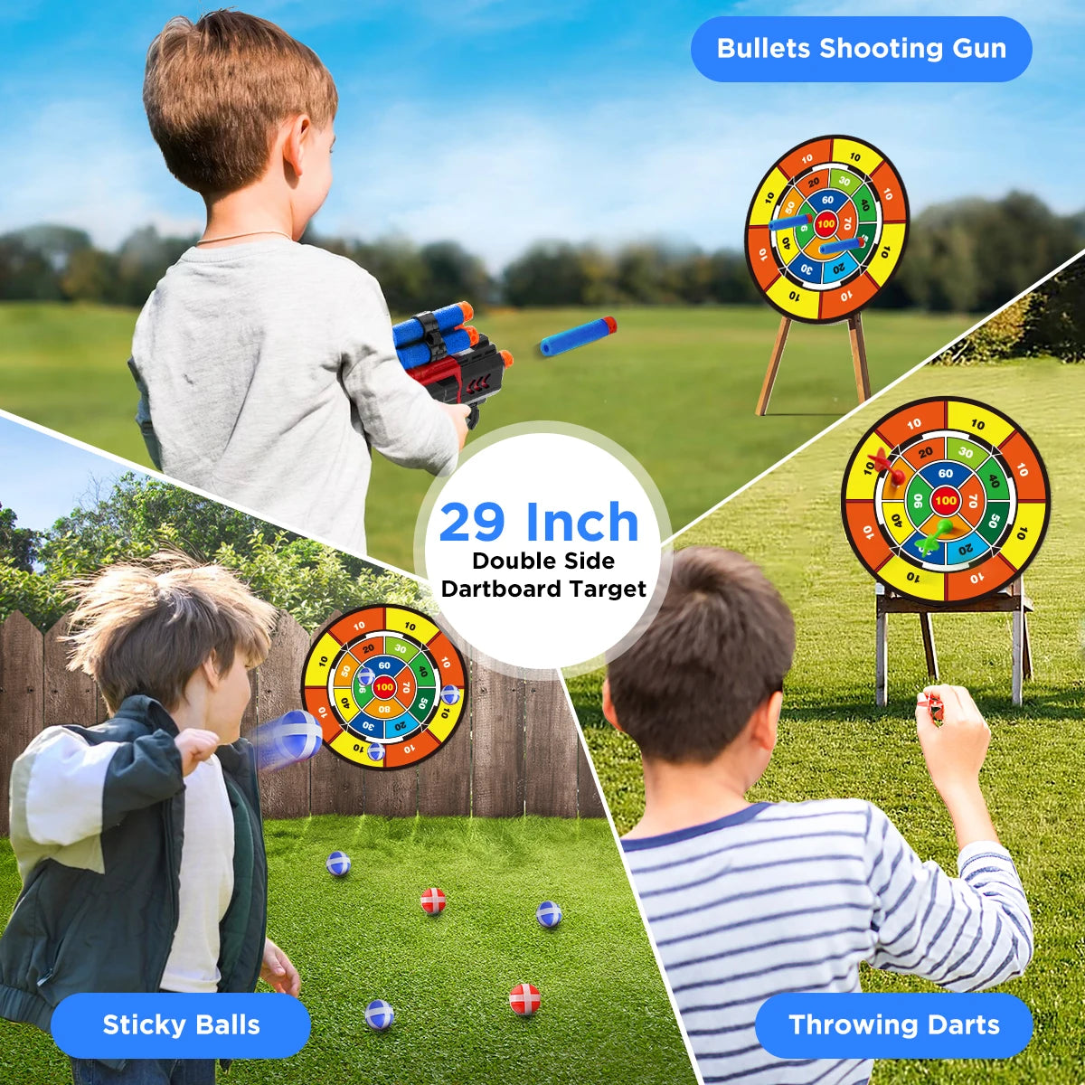 VATOS 2X Bow Arrow Guns Toy For Kids LED Archery Game