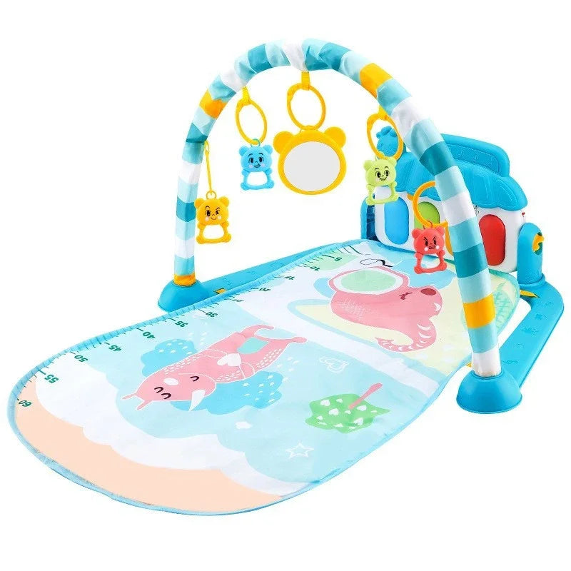 Baby Activity Gym Rack Early Education Toy for Newborns 0 to 36 Months Musical Piano Keyboard Crawling Blanket Pedal Play Mat