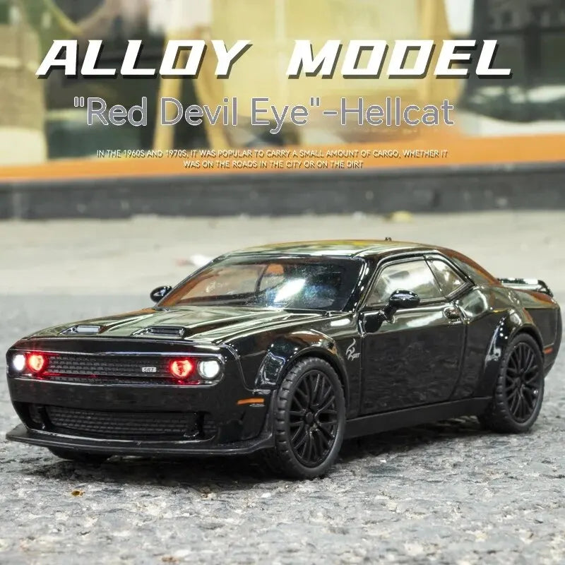 Mini Autoce Dodge Challenger Hellcat Diecast With Sound