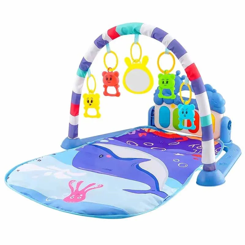 Baby Activity Gym Rack Early Education Toy for Newborns 0 to 36 Months Musical Piano Keyboard Crawling Blanket Pedal Play Mat