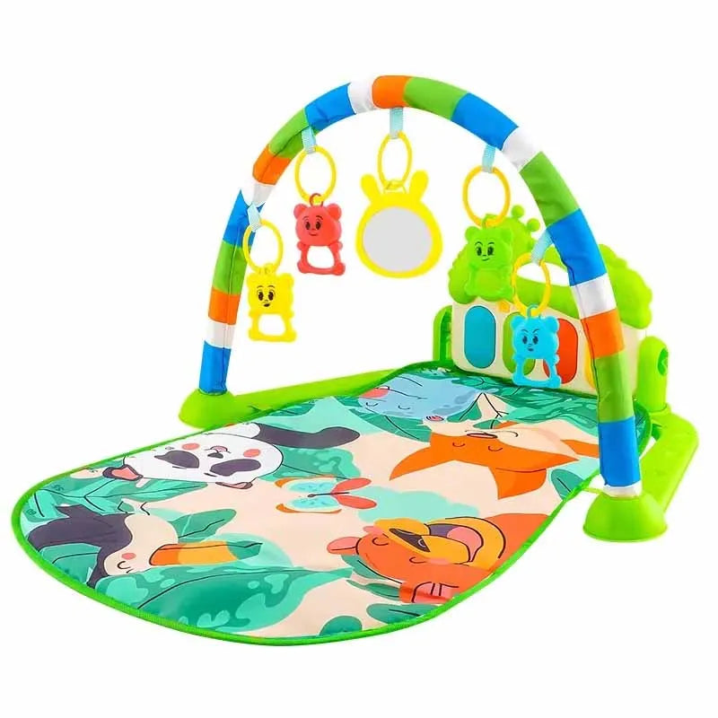 Baby Activity Gym Rack Early Education Toy for Newborns 0 to 36 Months Musical Piano Keyboard Crawling Blanket Pedal Play Mat