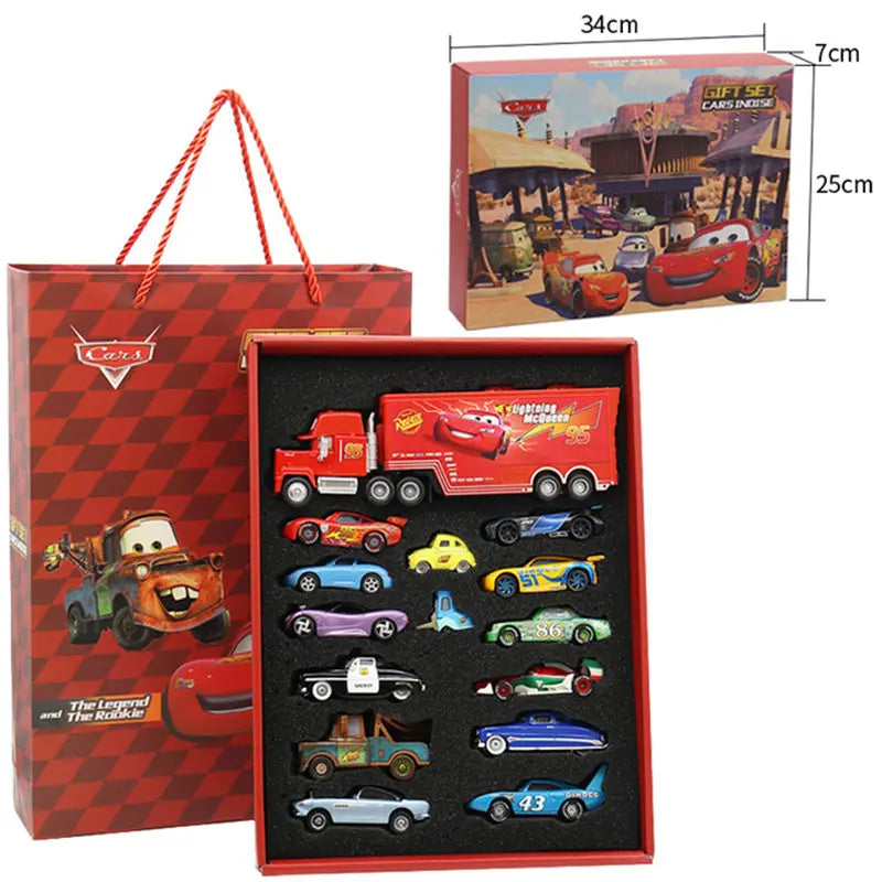 Disney Pixar Cars 3 Metal Diecast McQueen Mater Toy Gift Set