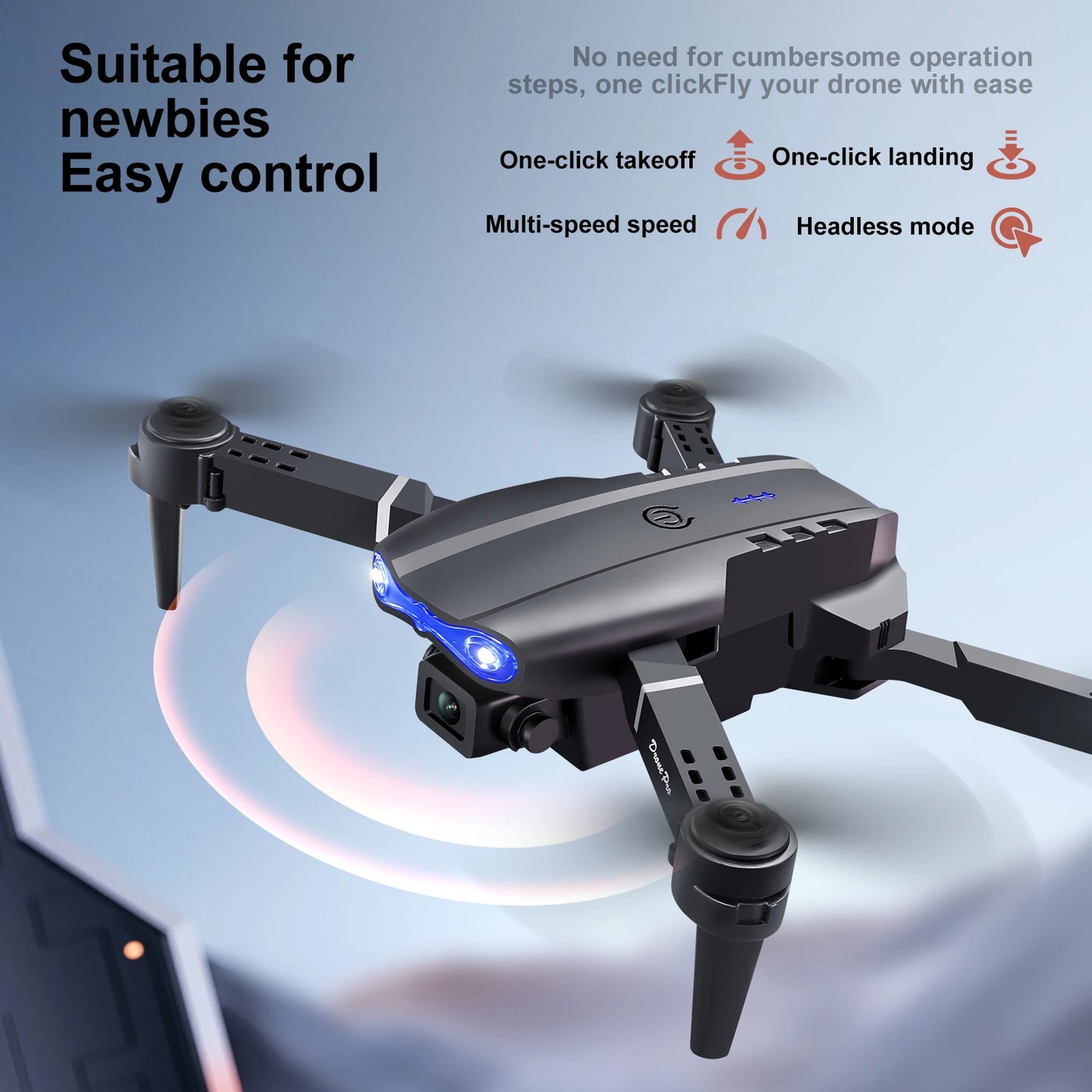E99 Pro Drone Screen Control Aerial Drone High Definition Dual Camera Remote Control Aircraft Folding Quadcopter Kid Gift