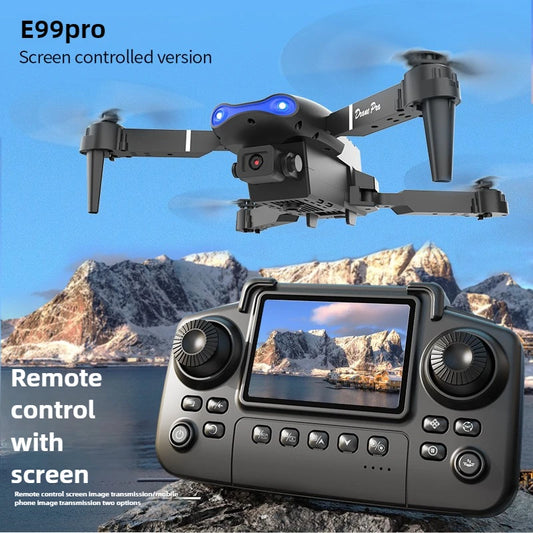E99 Pro Drone Screen Control Aerial Drone High Definition Dual Camera Remote Control Aircraft Folding Quadcopter Kid Gift