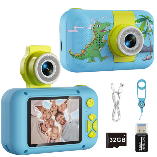 ARNSSIEN Flip Lens Kids Camera Digital Selfie Toy Camera
