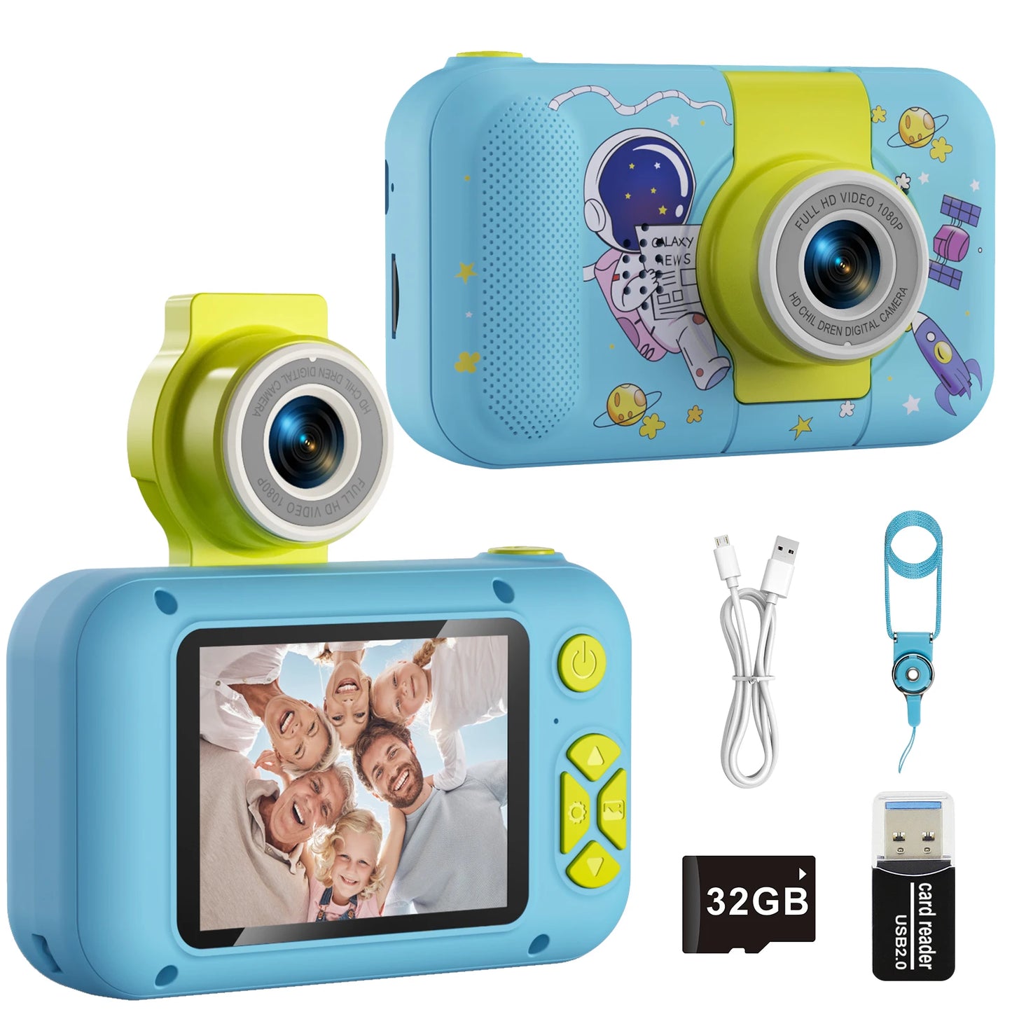 ARNSSIEN Flip Lens Kids Camera Digital Selfie Toy Camera