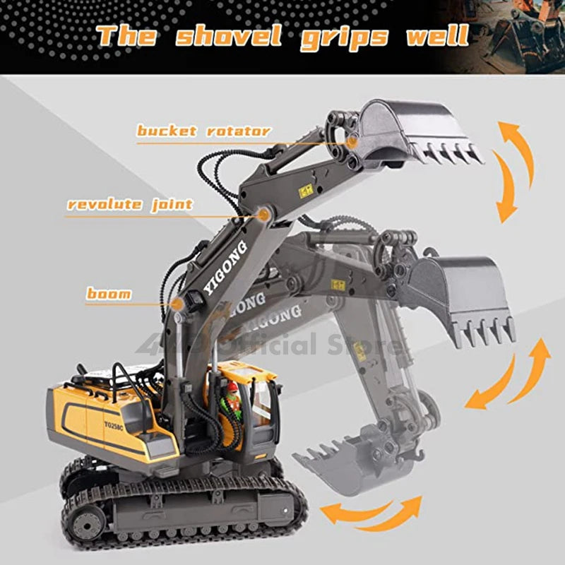 4WD Remote Control Excavator Alloy Dump Truck Toy