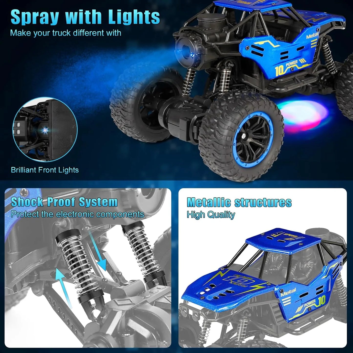 Remote Control Cars 1:18 Scale All Terrain RC Monster Truck