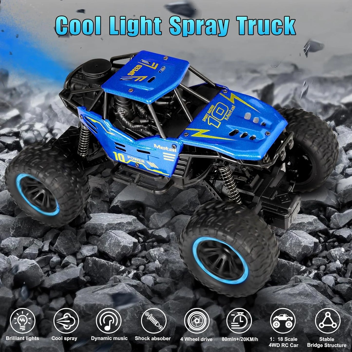 Remote Control Cars 1:18 Scale All Terrain RC Monster Truck