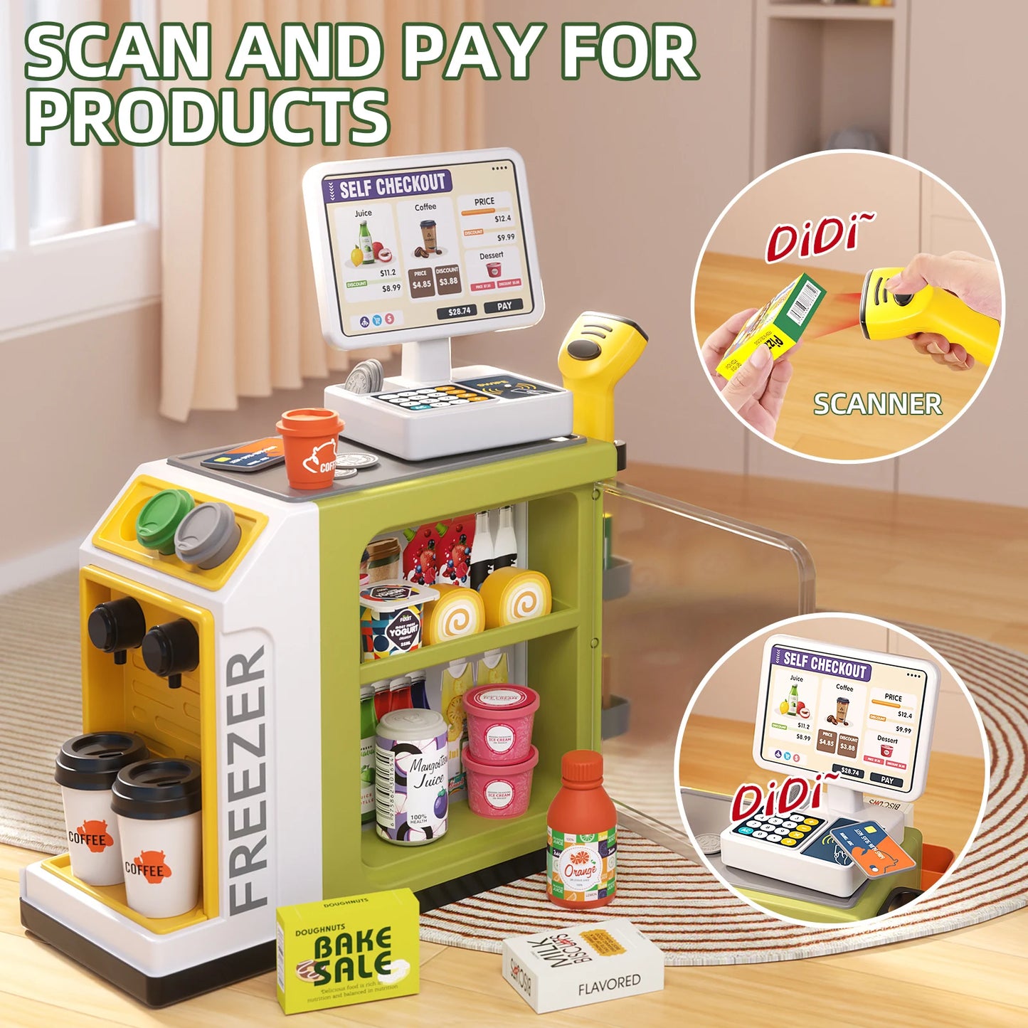 Children's Supermarket Radio Toy Vending Machine Puzzle