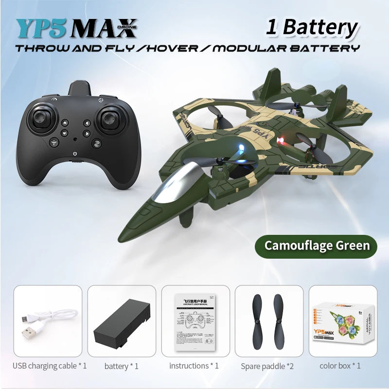 New YP3 Glider Flying Helicopter RC Hobby Jet Plane 2.4G Stunt Remote Control Foam Fighter Airplane Toy Drone With Light
