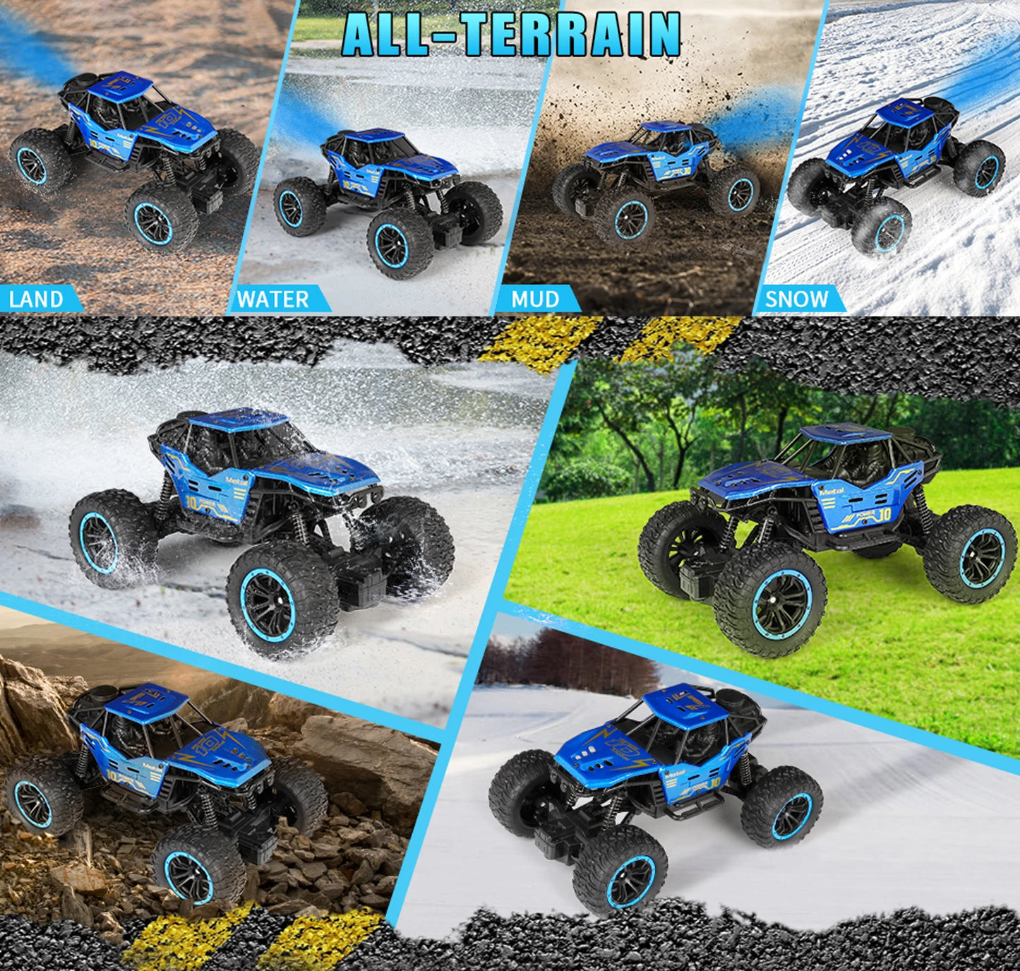 Remote Control Cars 1:18 Scale All Terrain RC Monster Truck