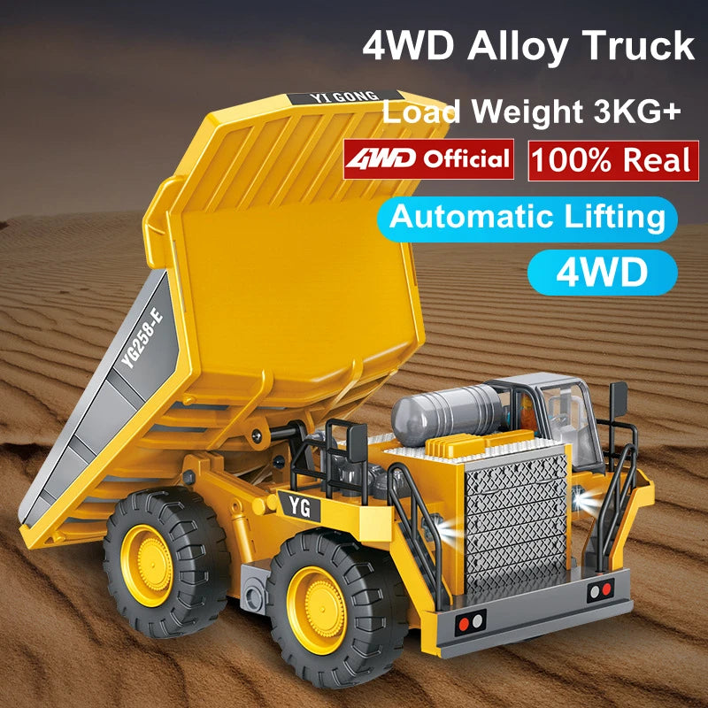 4WD Remote Control Excavator Alloy Dump Truck Toy
